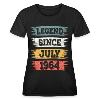 Légende 1964 Juillet 60ème Anniversaire - T-shirt sport Femme - noir - Devant - AI Model Female 172 light (172cm)