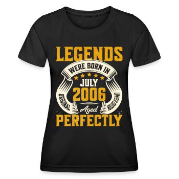 18th Anniversary July Year 2006 - Women's Functional T-Shirt - black - Front - AI Model Female 172 light (172cm)