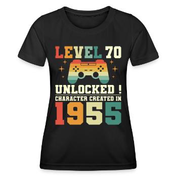 Level 70 Anniversary Gamer 70 Years - Women's Functional T-Shirt - black - Front - AI Model Female 172 light (172cm)