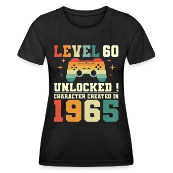Level 60 Jubiläums-Gamer 60 Jahre - Frauen Funktions-T-Shirt - Schwarz - Vorne - AI Model Female 172 light (172cm)