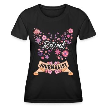Retired Female Journalist Retired - Women's Functional T-Shirt - black - Front - AI Model Female 172 light (172cm)