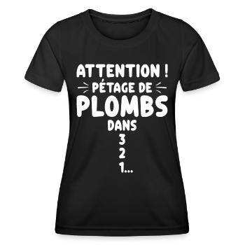 Humour Râleuse Cadeau Rigolo Femme - T-shirt sport Femme - noir - Devant - AI Model Female 172 light (172cm)