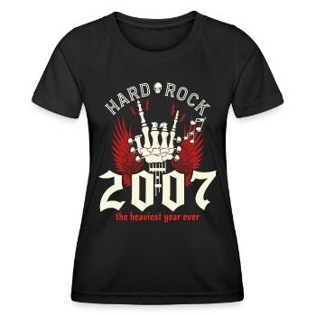 18 Jahre alter Rock 18-jähriges Jubiläum 2007 - Frauen Funktions-T-Shirt - Schwarz - Vorne - AI Model Female 172 light (172cm)