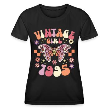 Retro Frau 30 Jahre Jubiläum 1995 - Frauen Funktions-T-Shirt - Schwarz - Vorne - AI Model Female 172 light (172cm)
