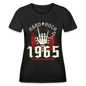 60 Ans Rock 60eme Anniversaire 1965 - T-shirt sport Femme - noir - Devant - AI Model Female 172 light (172cm)