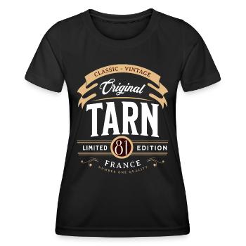 Tarn Département France - T-shirt sport Femme - noir - Devant - AI Model Female 172 light (172cm)