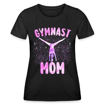 Gymnastik Geschenk Mama Turnerin - Frauen Funktions-T-Shirt - Schwarz - Vorne - AI Model Female 172 light (172cm)
