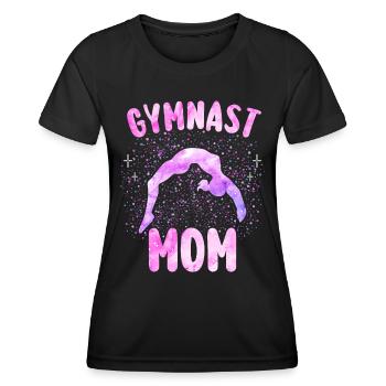 Gymnastik Geschenk Mama Turnerin - Frauen Funktions-T-Shirt - Schwarz - Vorne - AI Model Female 172 light (172cm)