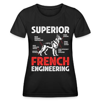 Humor Geschenk Deutscher Schäferhund - Frauen Funktions-T-Shirt - Schwarz - Vorne - AI Model Female 172 light (172cm)