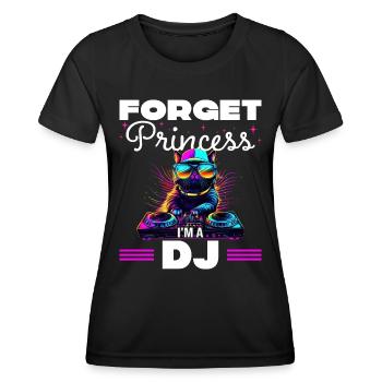 Oublie La Princesse Humour DJ Femme - T-shirt sport Femme - noir - Devant - AI Model Female 172 light (172cm)
