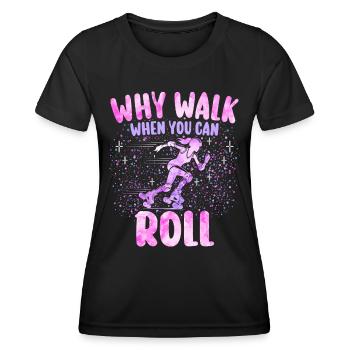Girl Roller Skater Woman Roller - Women's Functional T-Shirt - black - Front - AI Model Female 172 light (172cm)