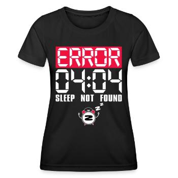 Humour Error 04 04 Sommeil Insomnie - T-shirt sport Femme - noir - Devant - AI Model Female 172 light (172cm)
