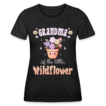Flower Baby Birth Child Granny - Women's Functional T-Shirt - black - Front - AI Model Female 172 light (172cm)