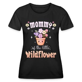 Flower Baby Birth Child Mom - Women's Functional T-Shirt - black - Front - AI Model Female 172 light (172cm)