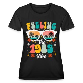40eme Anniversaire Femme 1985 40 Ans Anniversaire - T-shirt sport Femme - noir - Devant - AI Model Female 172 light (172cm)