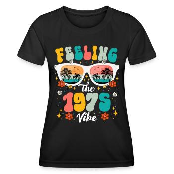 50th Anniversary Woman 1975 50 Years Anniversary - Women's Functional T-Shirt - black - Front - AI Model Female 172 light (172cm)