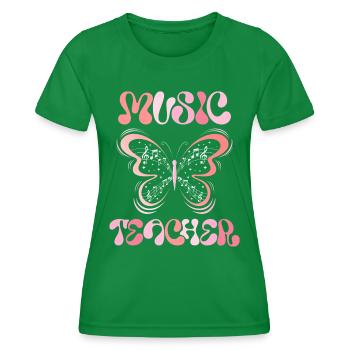 Papillon Music Teacher - Women's Functional T-Shirt - kelly green - Front - AI Model Female 172 dark (172cm)