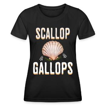 Humor Scallop Gallops Meme - Women's Functional T-Shirt - black - Front - AI Model Female 172 light (172cm)