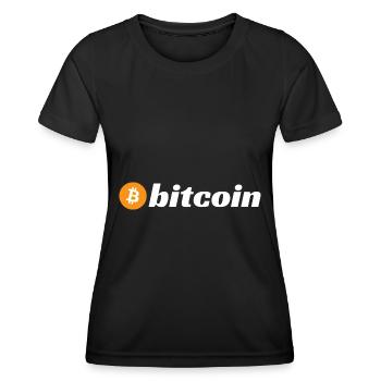 Bitcoin (Bitcoin) - Frauen Funktions-T-Shirt - Schwarz - Vorne - AI Model Female 172 light (172cm)