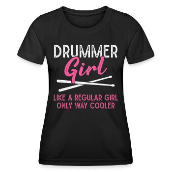 Drummer Girls Drumsticks - T-shirt sport Femme - noir - Devant - AI Model Female 172 light (172cm)