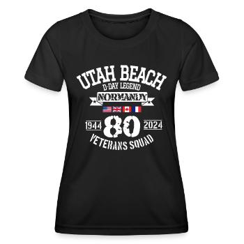 D DAY Utah 80th anniversary - T-shirt sport Femme - noir - Devant - AI Model Female 172 light (172cm)