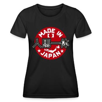Made in Japan Rising Sun Flag JDM Drift Car Tuning - Frauen Funktions-T-Shirt - Schwarz - Vorne - AI Model Female 172 light (172cm)