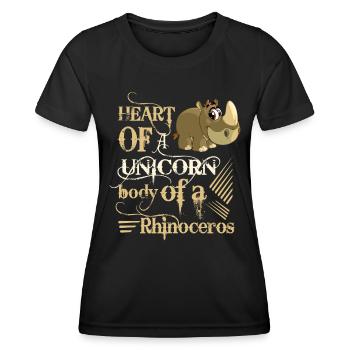 dick mince épais rhinocéros proverbes drôle drôle - T-shirt sport Femme - noir - Devant - AI Model Female 172 light (172cm)