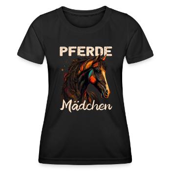 Pferdemädchen Pferdemama - Reiten - Westernreiter - Frauen Funktions-T-Shirt - Schwarz - Vorne - AI Model Female 172 light (172cm)