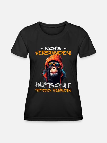 Hauptschule bestanden - Schulabschluss - Frauen Funktions-T-Shirt - Schwarz