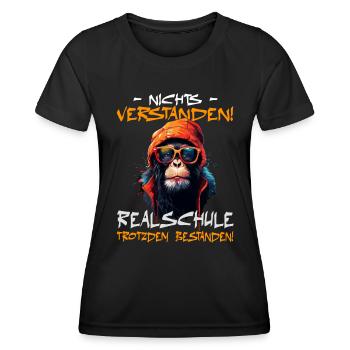 Realschule bestanden - Schulabschluss - Frauen Funktions-T-Shirt - Schwarz - Vorne - AI Model Female 172 light (172cm)