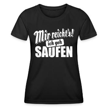 Mir reicht's ich geh saufen - Spruch - Frauen Funktions-T-Shirt - Schwarz - Vorne - AI Model Female 172 light (172cm)