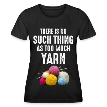 Crochet Crochet Crocheter Drôle - T-shirt sport Femme - noir - Devant - AI Model Female 172 light (172cm)
