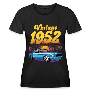 Retro Anniversary 1952 70 Years Anniversary - Women's Functional T-Shirt - black - Front - AI Model Female 172 light (172cm)