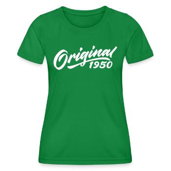 Original 1950er Jahre 1950er Jahre Geburtstagsgeschenk - Frauen Funktions-T-Shirt - Kelly Green - Vorne - AI Model Female 172 dark (172cm)