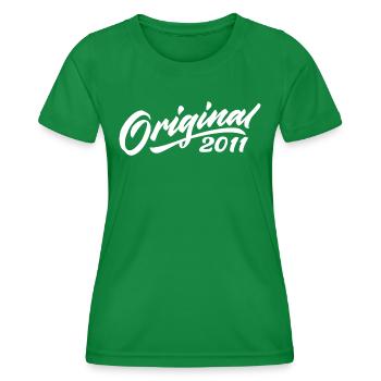 Original 2011 Birthday Gift 2011 - Women's Functional T-Shirt - kelly green - Front - AI Model Female 172 dark (172cm)