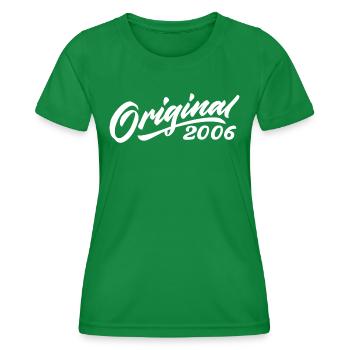 Original 2006 Birthday Gift 2006 - Women's Functional T-Shirt - kelly green - Front - AI Model Female 172 dark (172cm)