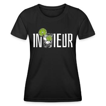 Gin Ingenieur - In Gin ieur - Wortspiel - Frauen Funktions-T-Shirt - Schwarz - Vorne - AI Model Female 172 light (172cm)