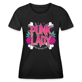 Punk Frau Skater Rocker Punk - Frauen Funktions-T-Shirt - Schwarz - Vorne - AI Model Female 172 light (172cm)