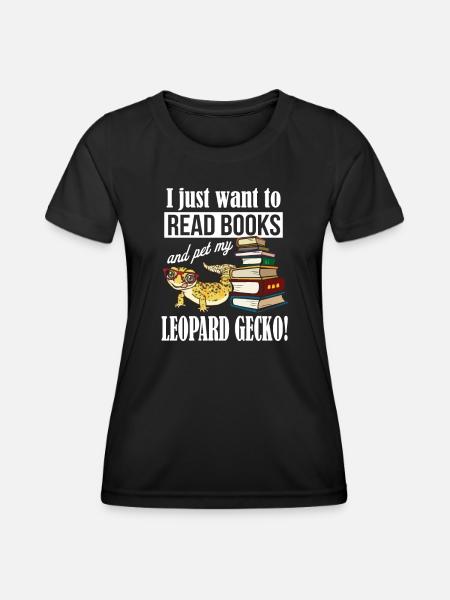 Leopard Gecko - Women's Functional T-Shirt - black