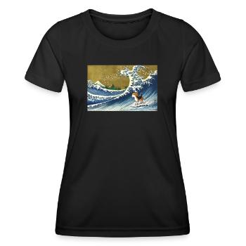 Beagle - Frauen Funktions-T-Shirt - Schwarz - Vorne - AI Model Female 172 light (172cm)