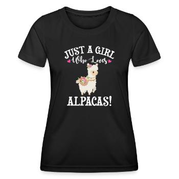 Alpaga - T-shirt sport Femme - noir - Devant - AI Model Female 172 light (172cm)