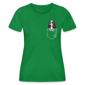 Cavalier King Charles Spaniel - Frauen Funktions-T-Shirt - Kelly Green - Vorne - AI Model Female 172 dark (172cm)