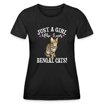 Bengal Cats - Women's Functional T-Shirt - black - Front - AI Model Female 172 light (172cm)