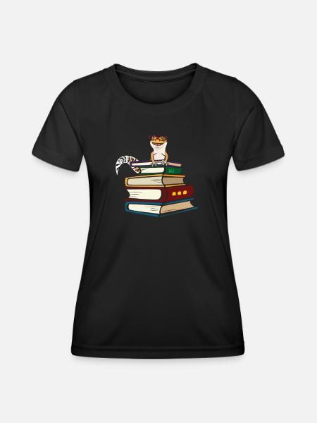 Leopard Gecko - Women's Functional T-Shirt - black