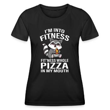 Raton laveur - T-shirt sport Femme - noir - Devant - AI Model Female 172 light (172cm)