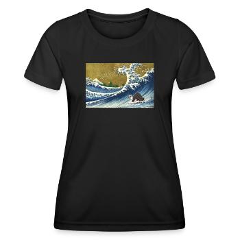 Frettchen - Frauen Funktions-T-Shirt - Schwarz - Vorne - AI Model Female 172 light (172cm)