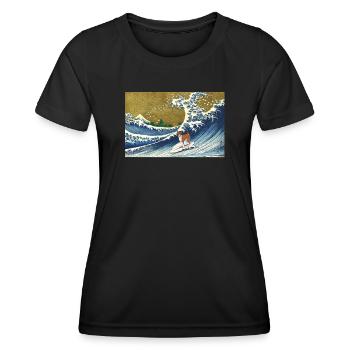 Basenji - Frauen Funktions-T-Shirt - Schwarz - Vorne - AI Model Female 172 light (172cm)