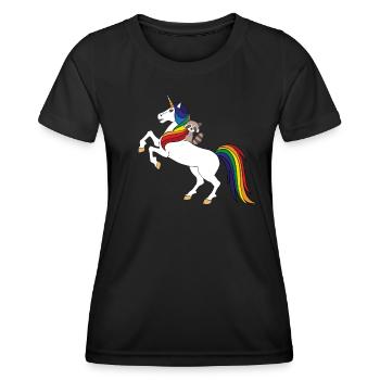 Raton laveur - T-shirt sport Femme - noir - Devant - AI Model Female 172 light (172cm)