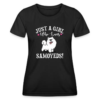 Samoyed - Women's Functional T-Shirt - black - Front - AI Model Female 172 light (172cm)