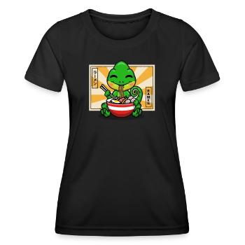 Caméléon - T-shirt sport Femme - noir - Devant - AI Model Female 172 light (172cm)